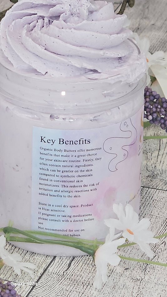 Rest Whipped Shea and Mango Butter with therapeutic grade Lavender, Chamomile, and Clary Sage oils