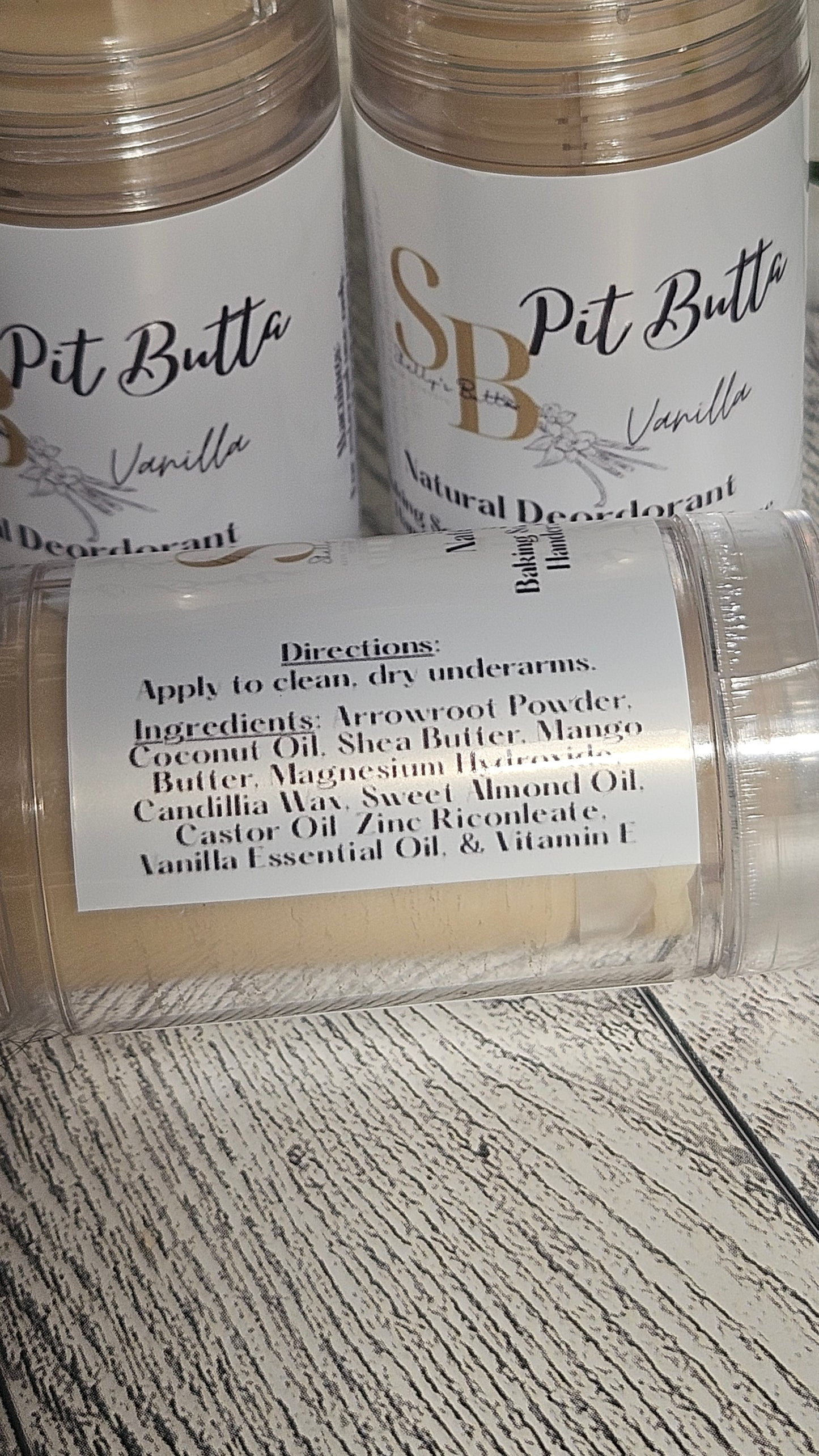 ✨ Pit Butta – Vanilla ✨
Natural Deodorant | Aluminum-Free | Vegan | Handmade Underarm Care