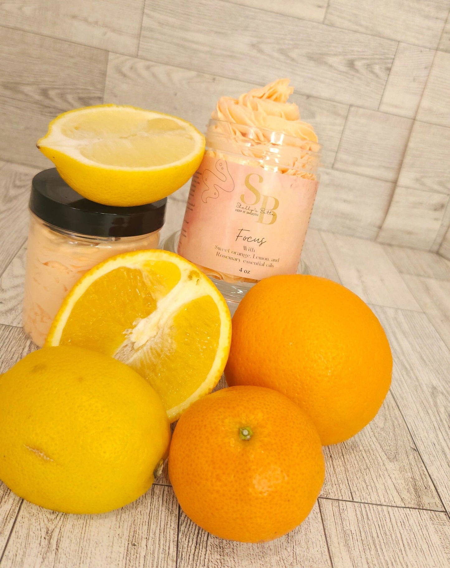 Focus Whipped Shea and Mango Butter with Sweet Orange, Lemon, and Rosemary Oils