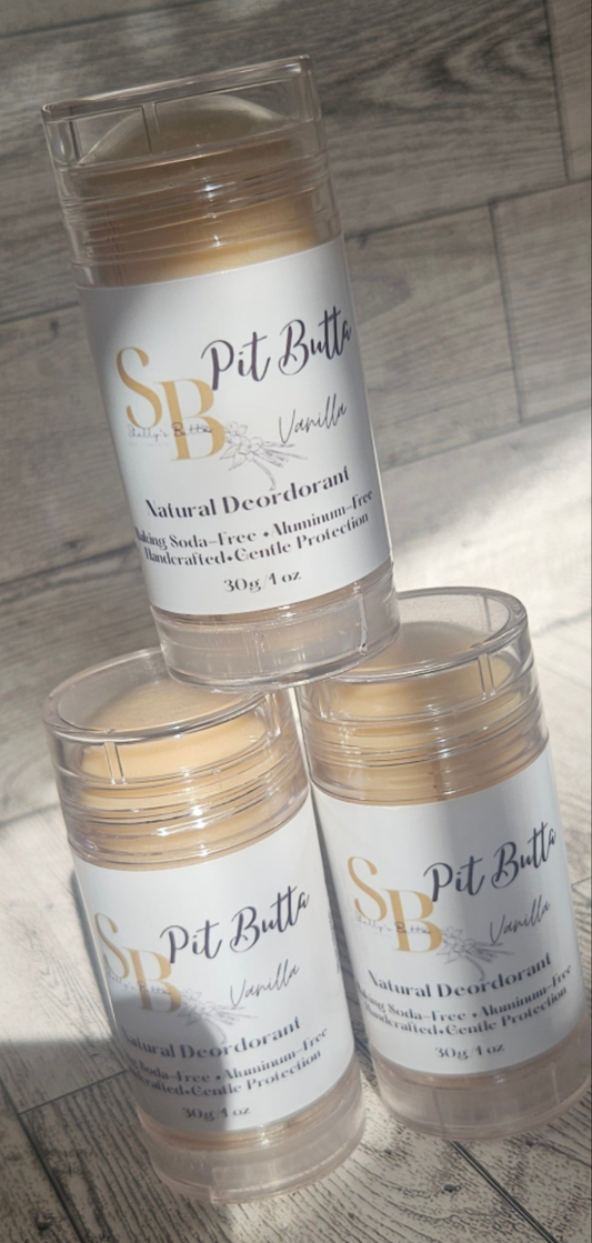 ✨ Pit Butta – Vanilla ✨
Natural Deodorant | Aluminum-Free | Vegan | Handmade Underarm Care