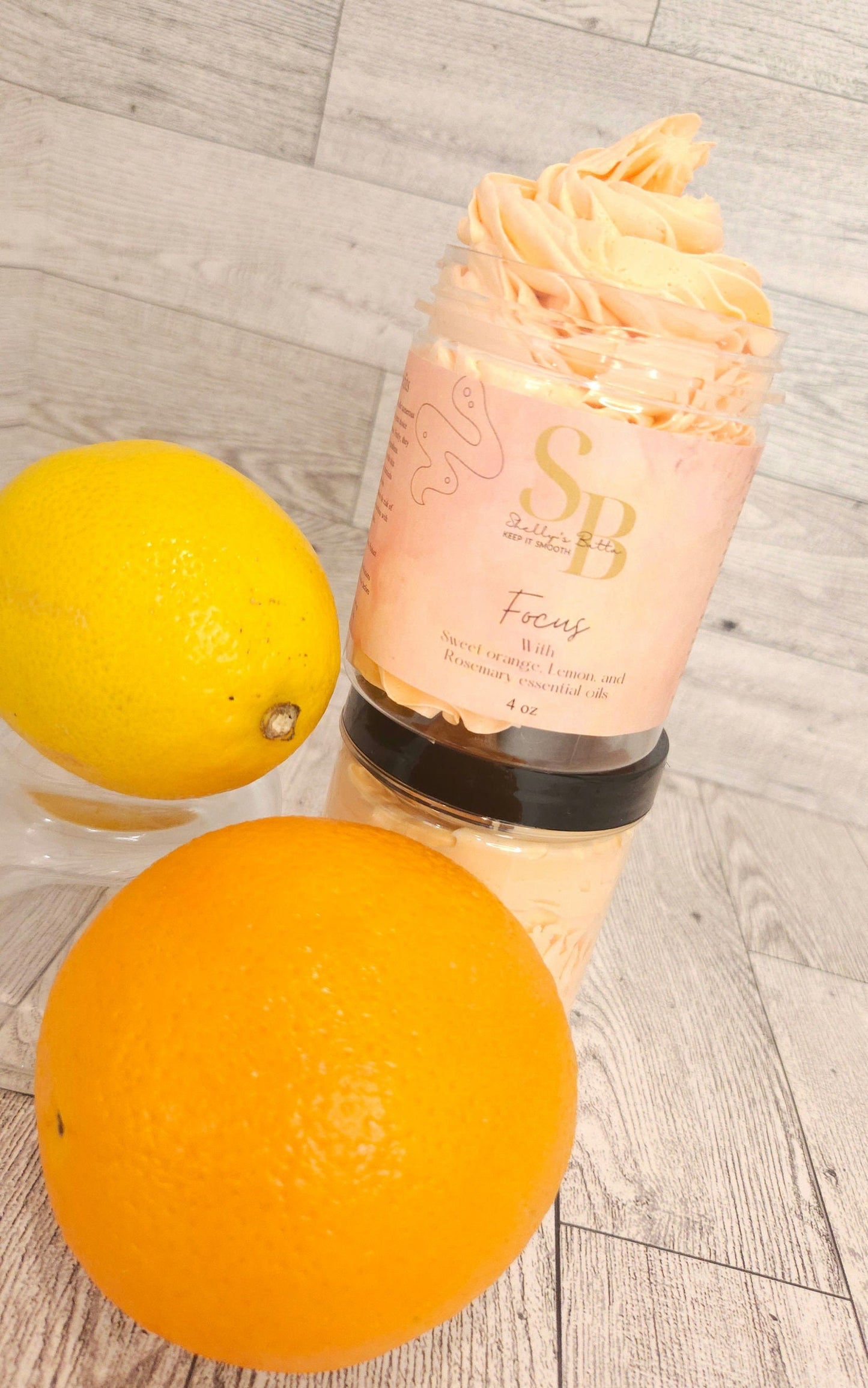 Focus Whipped Shea and Mango Butter with Sweet Orange, Lemon, and Rosemary Oils