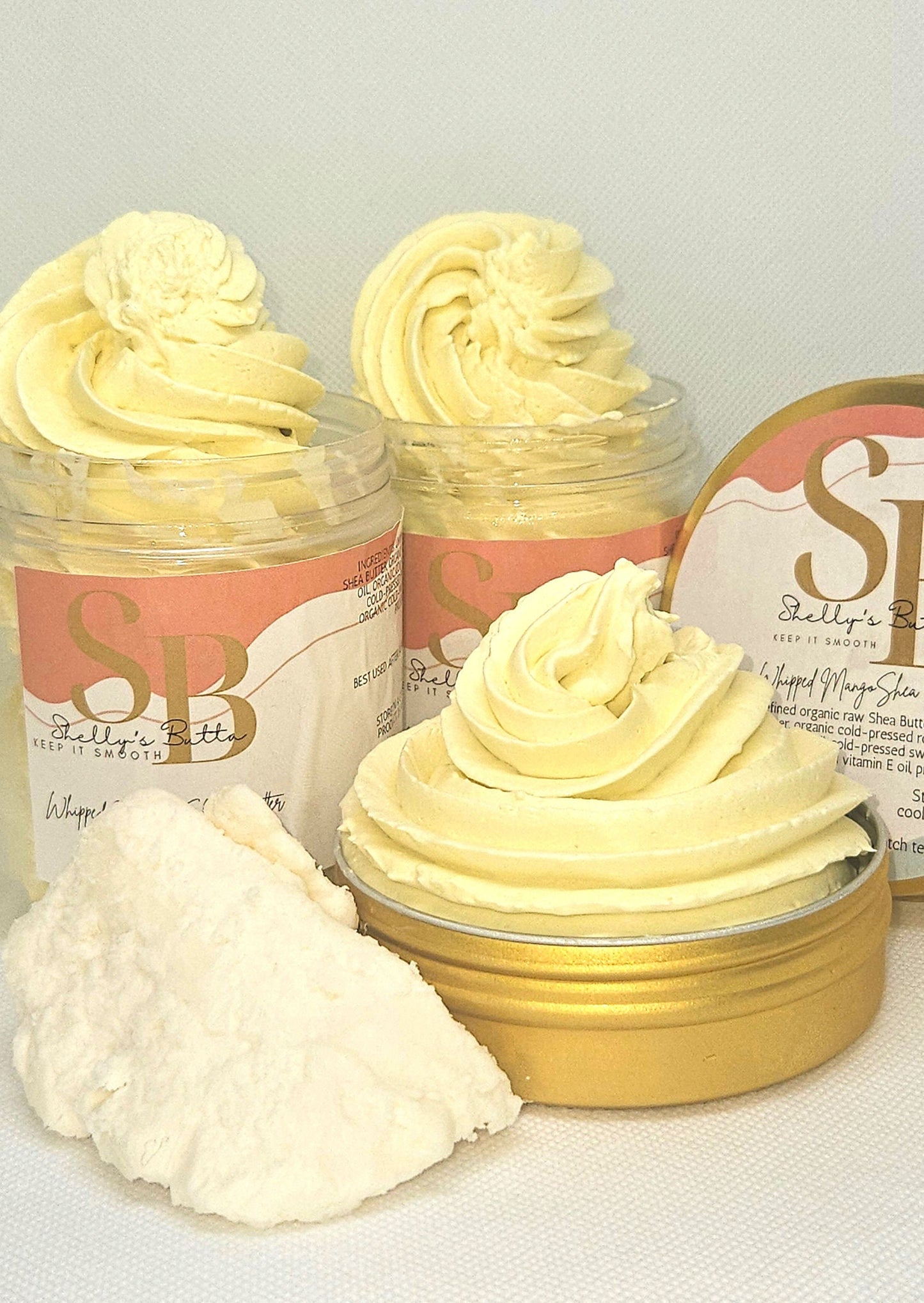 Whipped organic Mango-Shea Body Butter Ultra-Hydrating Natural Skincare for Glowing Skin 4 oz
