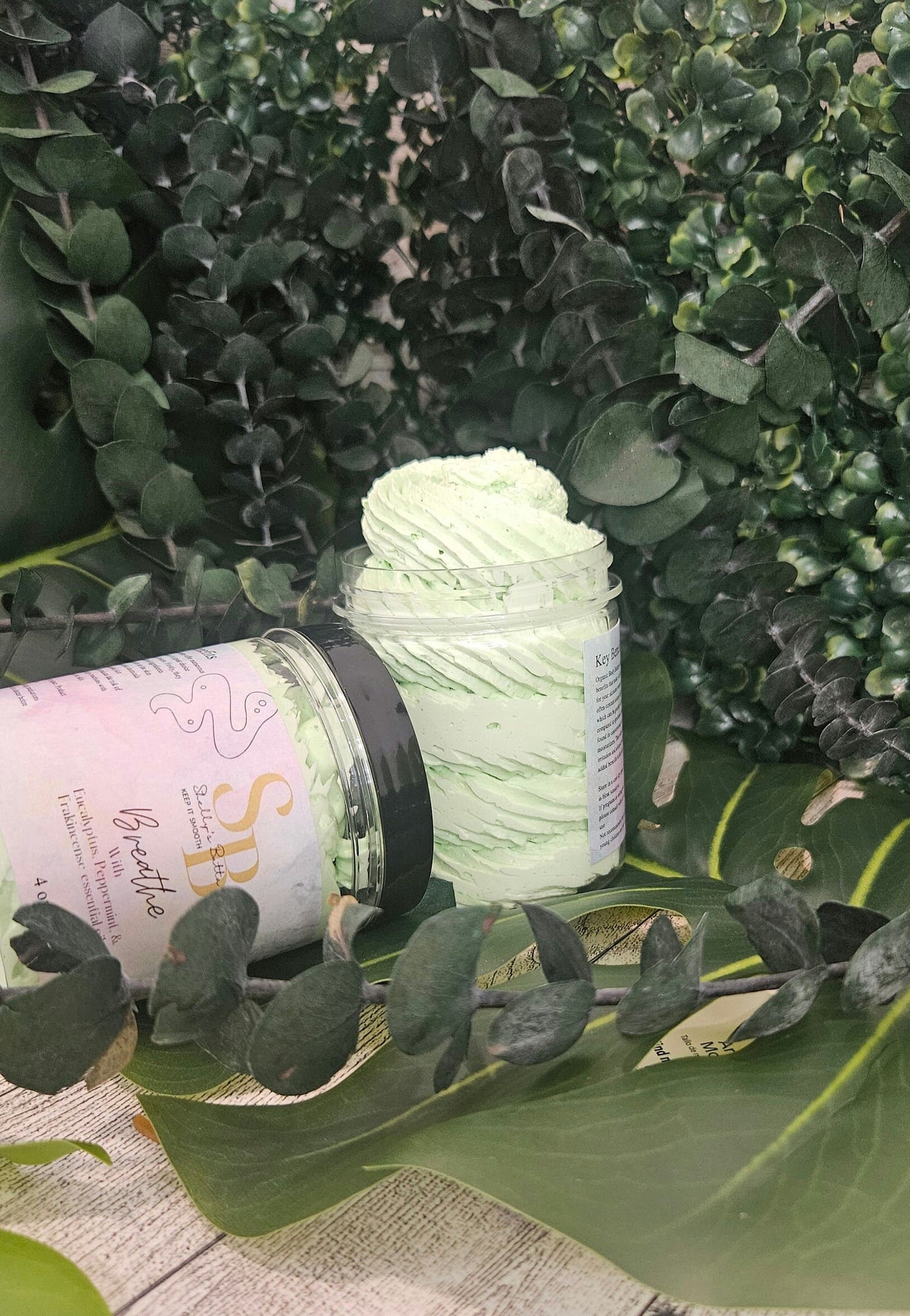 Breathe Whipped Shea and Mango Butter with eucalyptus, peppermint, and Frankincense oils
