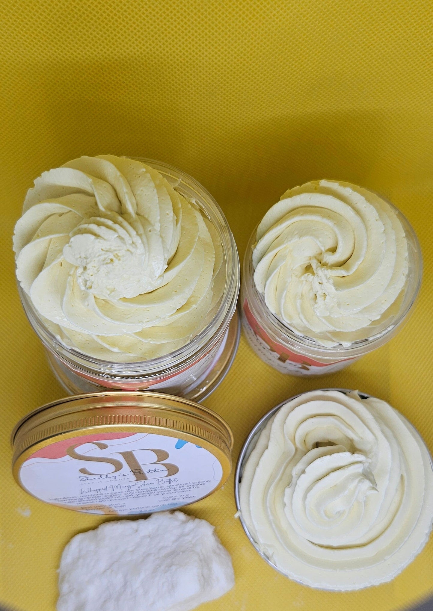 Whipped organic Mango-Shea Body Butter Ultra-Hydrating Natural Skincare for Glowing Skin 4 oz