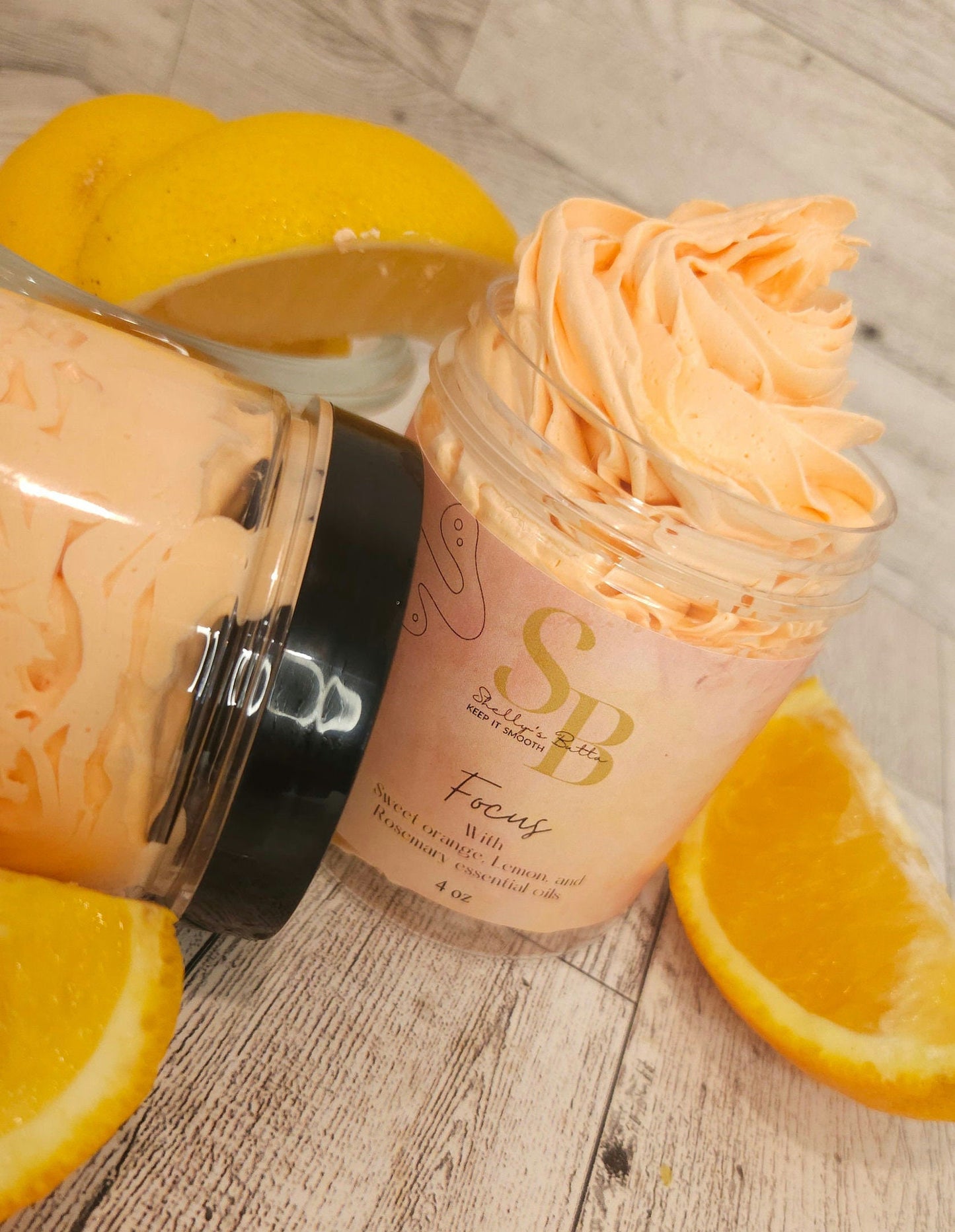 Focus Whipped Shea and Mango Butter with Sweet Orange, Lemon, and Rosemary Oils